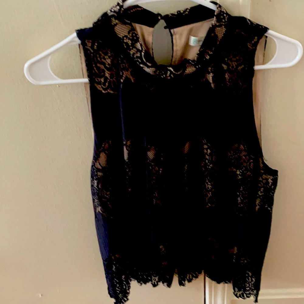 Lace sheer blouse